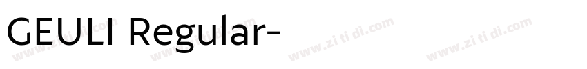 GEULI Regular字体转换